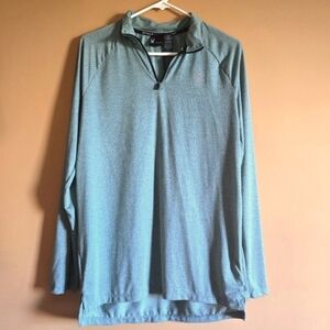Spider Active Mint Green Quarter Zip Pullover, L (PTP=20")